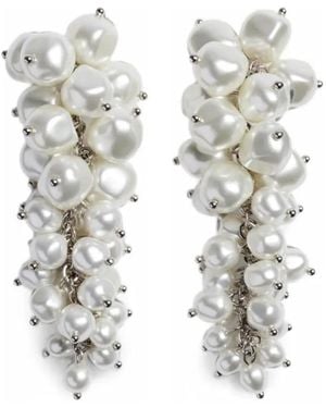 Simone Rocha Pearl-Cluster Drip Earrings - White