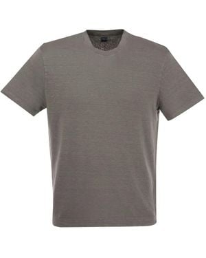 Fedeli Short-Sleeve Round-Neck T-Shirt - Grey