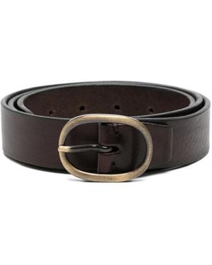 Alberto Luti Oval Buckle Belt - Black