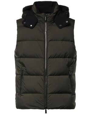 Moorer Hooded Padded Gilet - Black