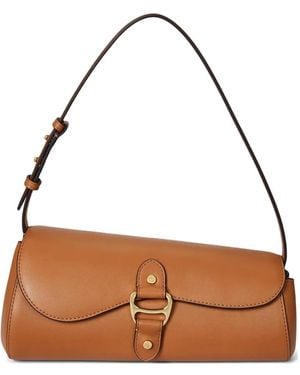 Ralph Lauren Medium Tasha D-Ring Leather Shoulder Bag - Brown