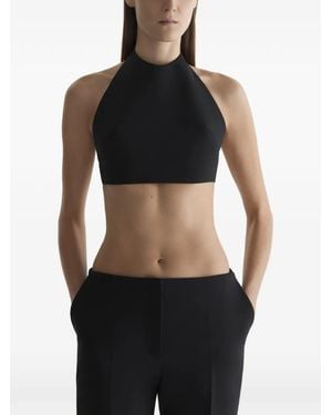 Mugler Cropped Top - Black