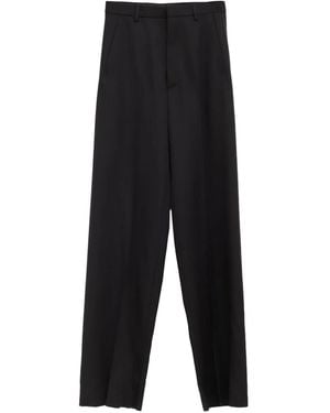 Balenciaga Pantalones De Vestir Con Pinzas - Negro