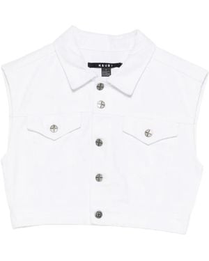 Ksubi Buttoned Trucker Vest - White