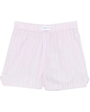 WRSTBHVR Shorts Con Parche Del Logo - Blanco