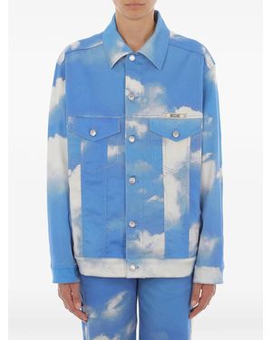 Moschino Veste Clouds En Coton - Blue