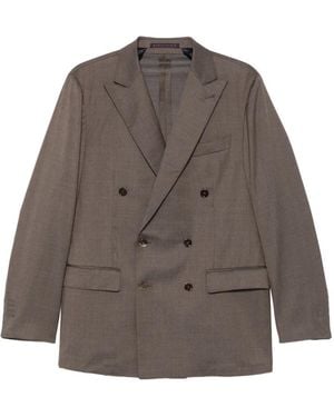 Bagnoli Sartoria Napoli Treviso Double-Breasted Suit - Brown