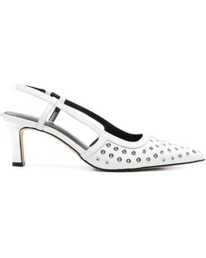 MICHAEL Michael Kors Alora Leather Slingback Court Shoes - White