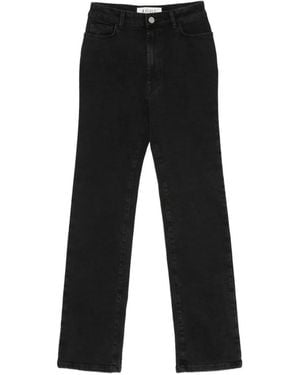 Rohe Jeans Mit Knopfverschluss - Schwarz
