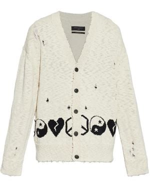 AllSaints Tabua Distressed Cardigan - White