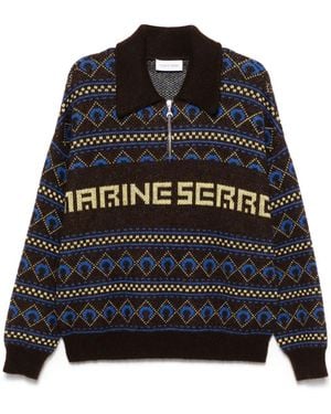 Marine Serre ジャカード セーター - ブラック