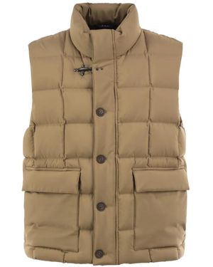 Fay Quilted Hook Gilet - Natural