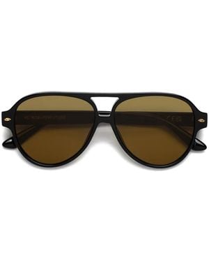 Retrosuperfuture Ombra Pilot-Frame Sunglasses - Black