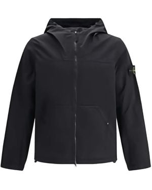 Stone Island Compass-patch Hooded Jacket - ブルー