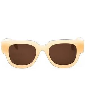 Palm Angels Monterey Rectangle-Frame Sunglasses - Natural