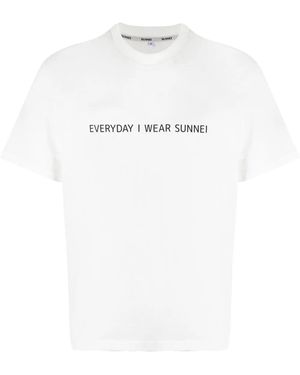 Sunnei スローガン Tシャツ - ホワイト