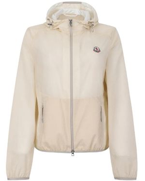 Moncler Edasic Logo-Patch Hooded Jacket - White