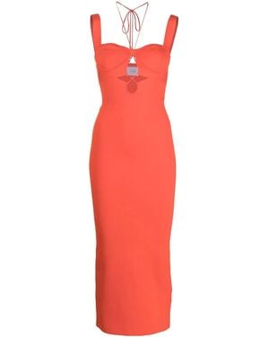 Galvan London Vestido Kali Con Detalle De Abertura - Rojo