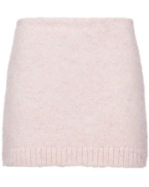 Prada トライアングルロゴ ミニスカート - ピンク