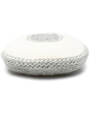 Stine Goya Grob Gestrickte Baskenmütze - Weiß