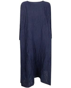 Daniela Gregis Crinkled-Finish Dress - Blue