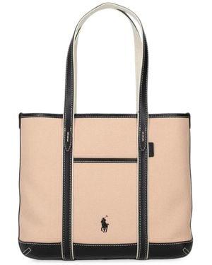 Polo Ralph Lauren Logo-Embroidered Tote Bag - Natural