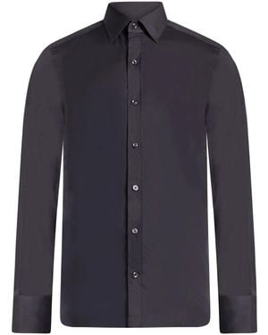 Tom Ford Long-Sleeves Cotton Shirt - Blue