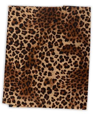 MC2 Saint Barth Leopard-Print Scarf - Brown