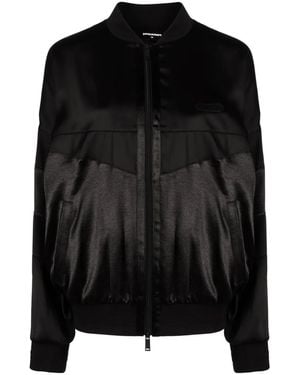 DSquared² Shine-Effect Bomber Jacket - Black