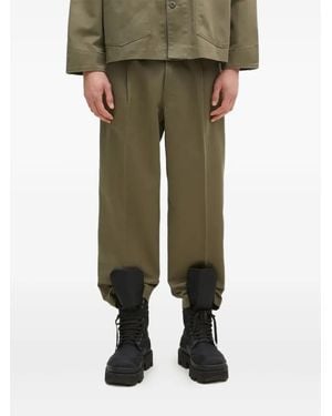 Neighborhood Pleated-Front Pants - Green