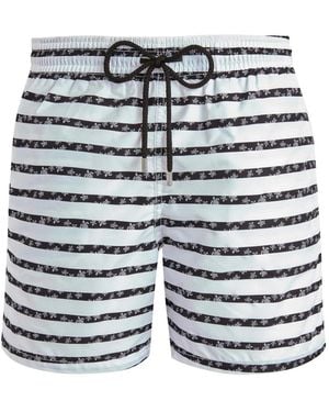 Vilebrequin Gestreifte Badeshorts - Blau