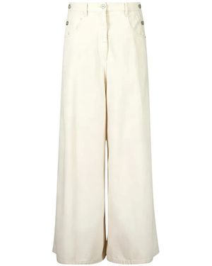 Brunello Cucinelli Wide-Leg Trousers - White