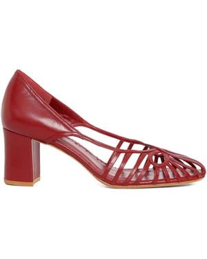 Sarah Chofakian Zapatos con tacón grueso - Rojo