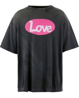 SAINT Mxxxxxx Graphic-Print T-Shirt - Black