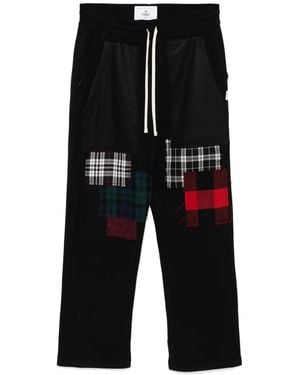 Junya Watanabe チェック スウェットパンツ - ブラック