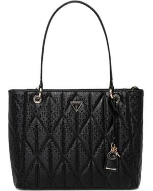 Guess Quilted-Pattern Shoulder Bag - Black