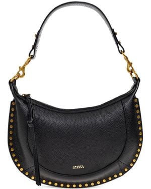 Isabel Marant Oskan Moon Studded Leather Tote Bag - Black