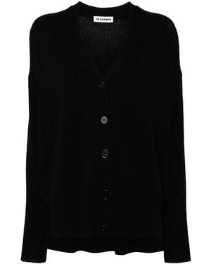 Jil Sander Kaschmircardigan Mit V-Ausschnitt - Schwarz
