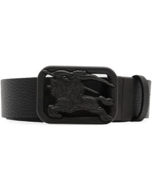 Burberry Reversible Check Rider Belt - Black