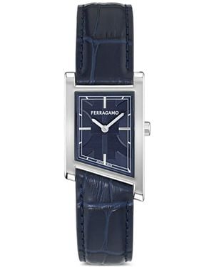 Ferragamo Asymétrique 39Mm Watch - Blue