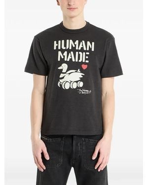 Human Made Duck-Print T-Shirt - Black