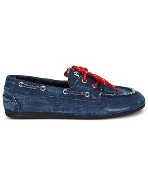 POSA Mocassins À Effet Délavé - Blue