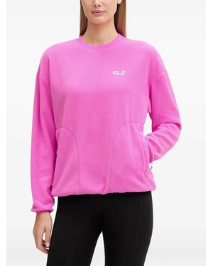 Jack Wolfskin Find The Wild Fleecepullover Mit Logo-Stickerei - Pink