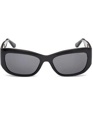Guess Rectangle-Frame Logo-Plaque Sunglasses - Grey