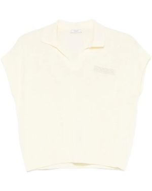 Peserico Polo-Collar Jumper - White