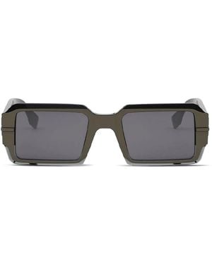 Fendi Occhiali Da Sole Squadrati - Grigio