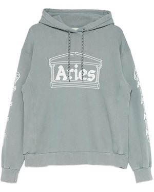Aries Column Hoodie - Blau