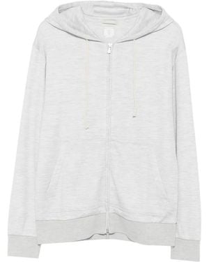Eleventy Hoodie À Fermeture Zippée - Blanc