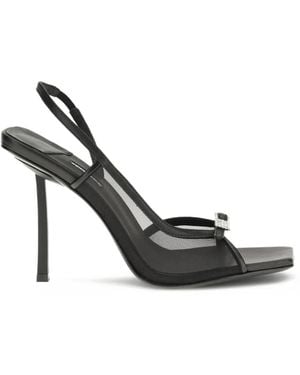 Le Silla Embellished Mesh Sandals - White