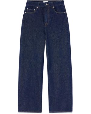 Ganni Jeans Met Logopatch - Blauw